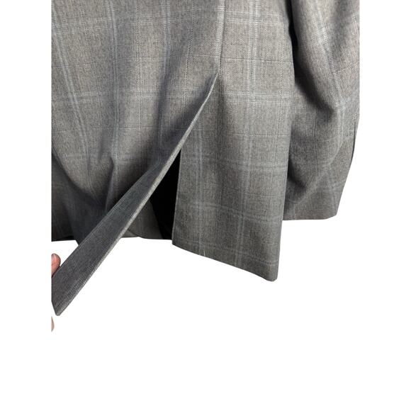 Michael Kors Men's Modern-Fit Poly-Blend Suit Jacket Lt Grey/Blue‎ Plaid 42R EUC - Picture 15 of 15
